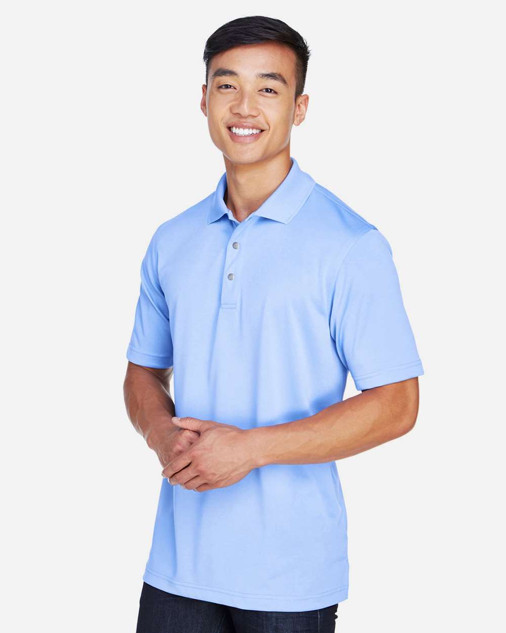 Harriton Men's Advantage Snag Protection Plus IL Snap Placket Polo - M345 Industry Blue