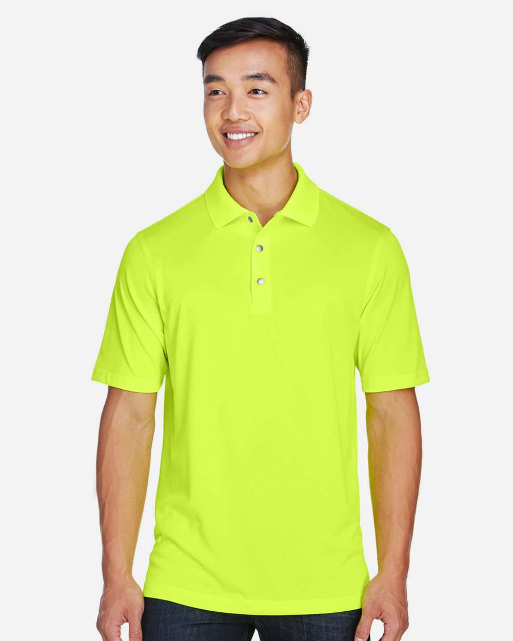 Harriton Men's Advantage Snag Protection Plus IL Snap Placket Polo - M345 Safety Yellow
