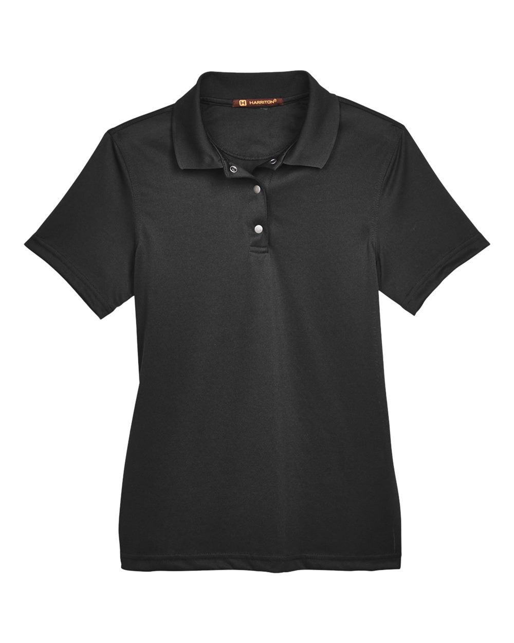 Harriton Women's Advantage Snag Protection Plus IL Snap Placket Polo - M345W Black