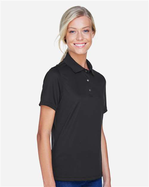 Harriton Women's Advantage Snag Protection Plus IL Snap Placket Polo - M345W Black