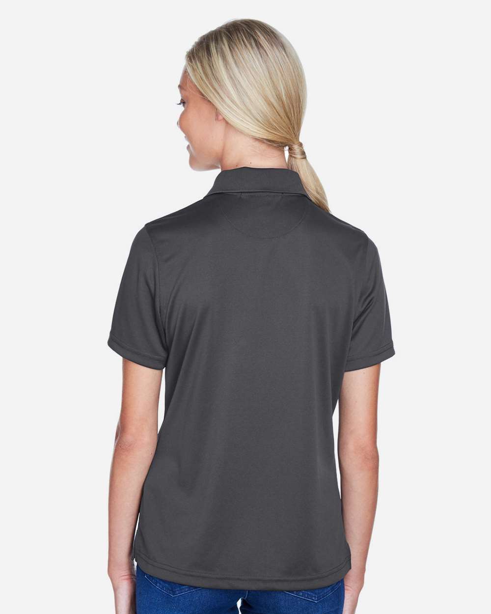 Harriton Women's Advantage Snag Protection Plus IL Snap Placket Polo - M345W Dark Charcoal