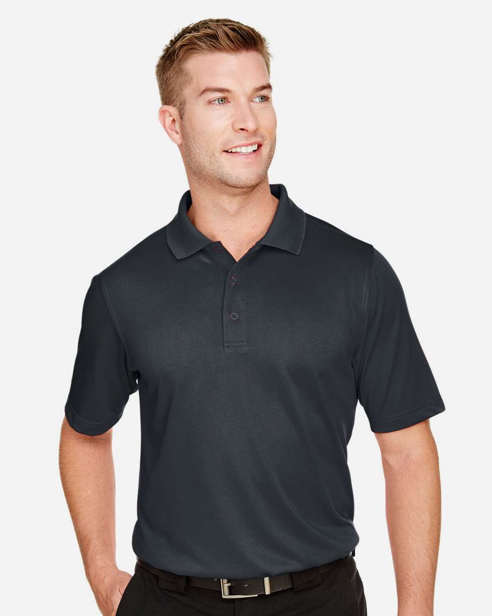 Harriton Men's Advantage Snag Protection Plus Polo - M348 Dark Charcoal