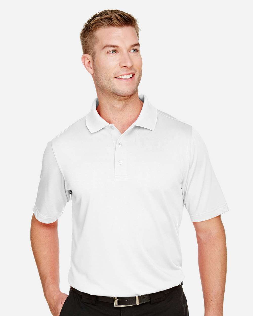 Harriton Men's Advantage Snag Protection Plus Polo - M348 White