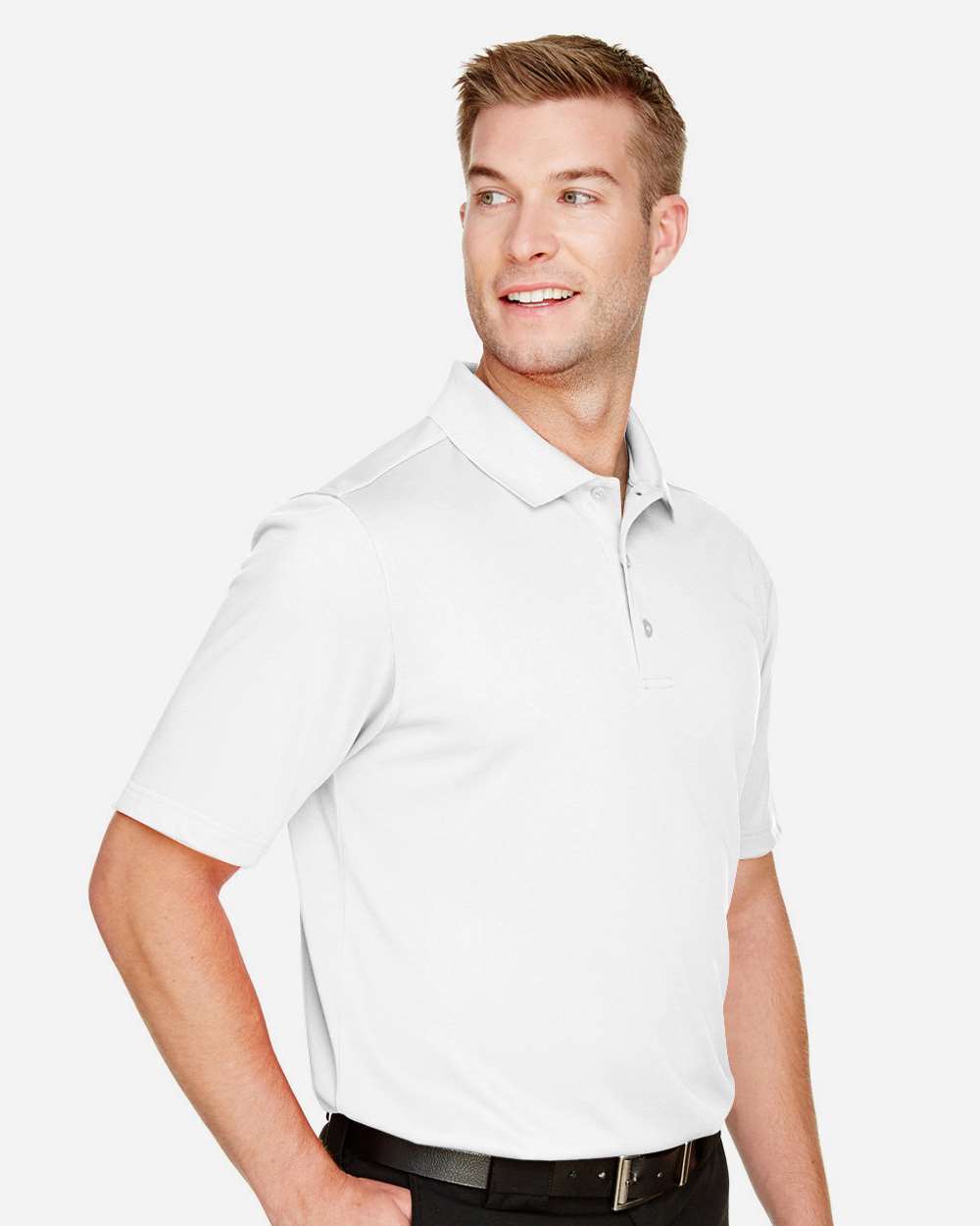 Harriton Men's Advantage Snag Protection Plus Polo - M348 White