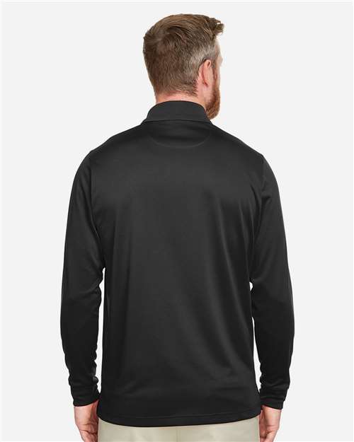 Harriton Men's Advantage Snag Protection Plus IL Long Sleeve Polo - M348L Black