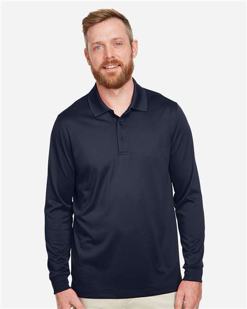Harriton Men's Advantage Snag Protection Plus IL Long Sleeve Polo - M348L Dark Navy