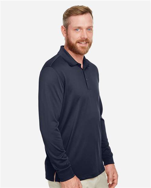 Harriton Men's Advantage Snag Protection Plus IL Long Sleeve Polo - M348L Dark Navy