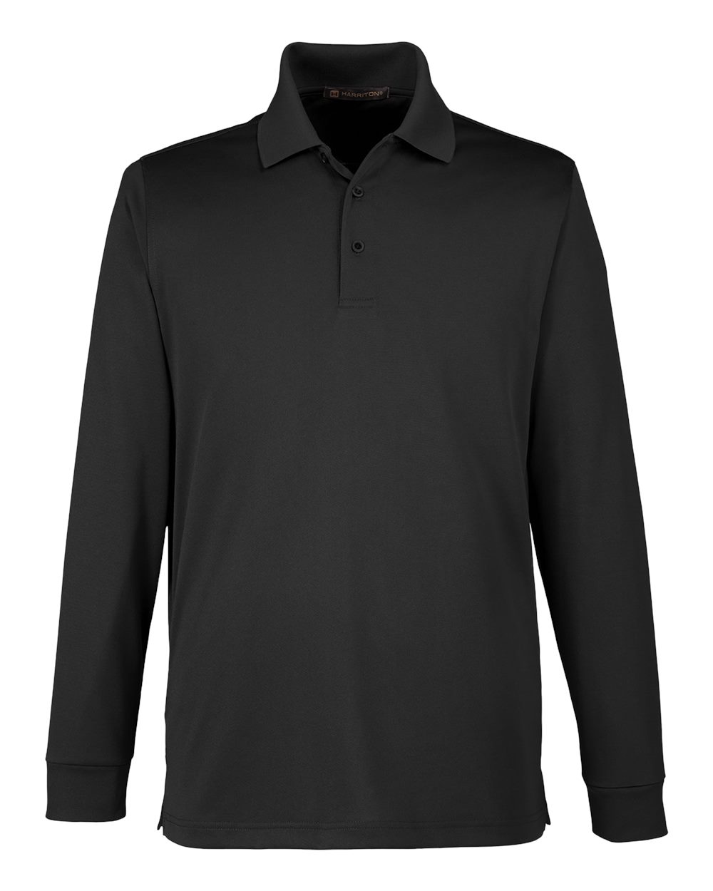 Harriton Men's Advantage Snag Protection Plus IL Long Sleeve Polo - M348L Black