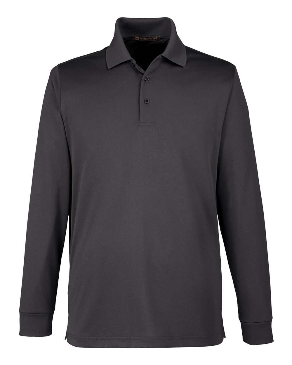 Harriton Men's Advantage Snag Protection Plus IL Long Sleeve Polo - M348L Dark Charcoal