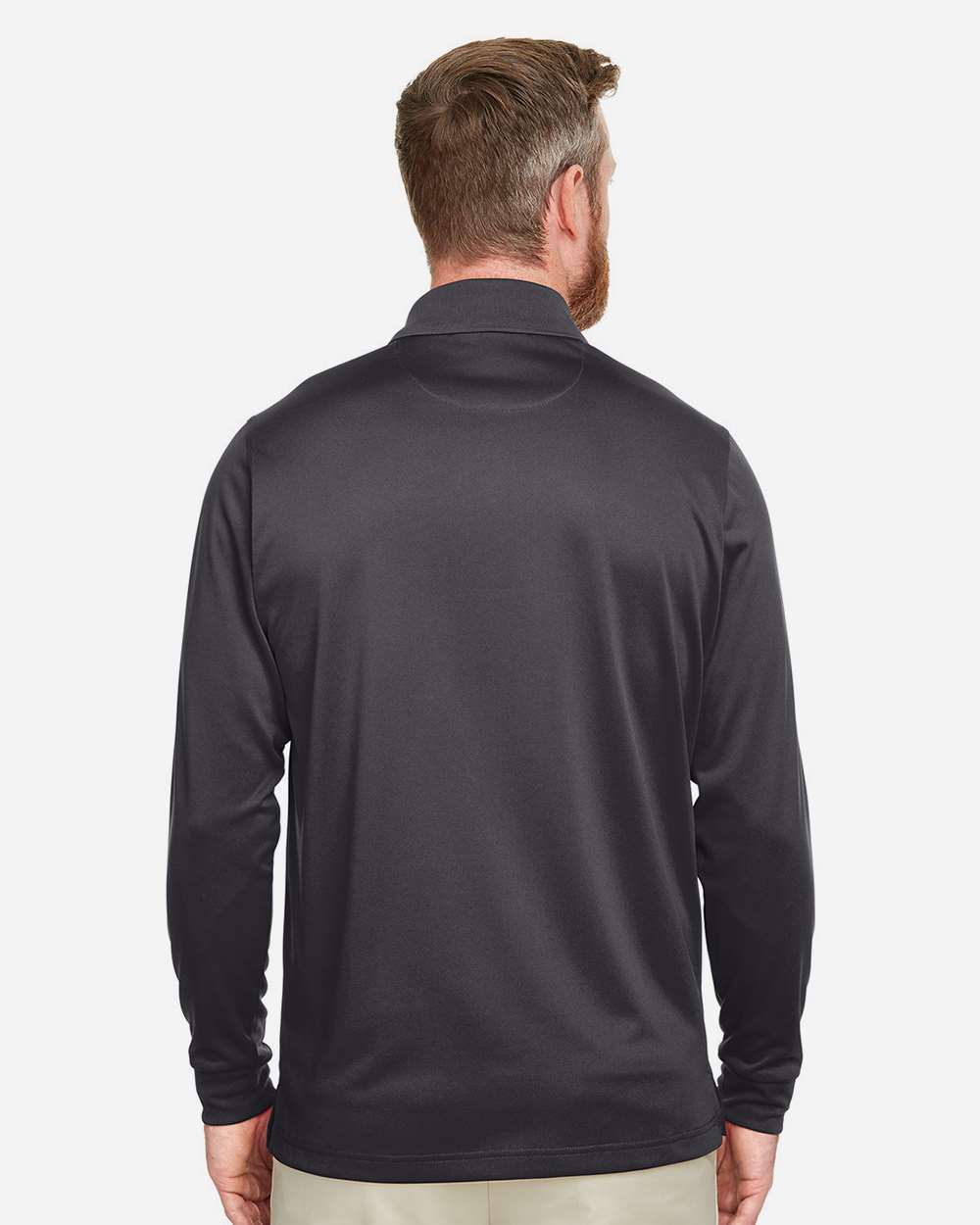 Harriton Men's Advantage Snag Protection Plus IL Long Sleeve Polo - M348L Dark Charcoal