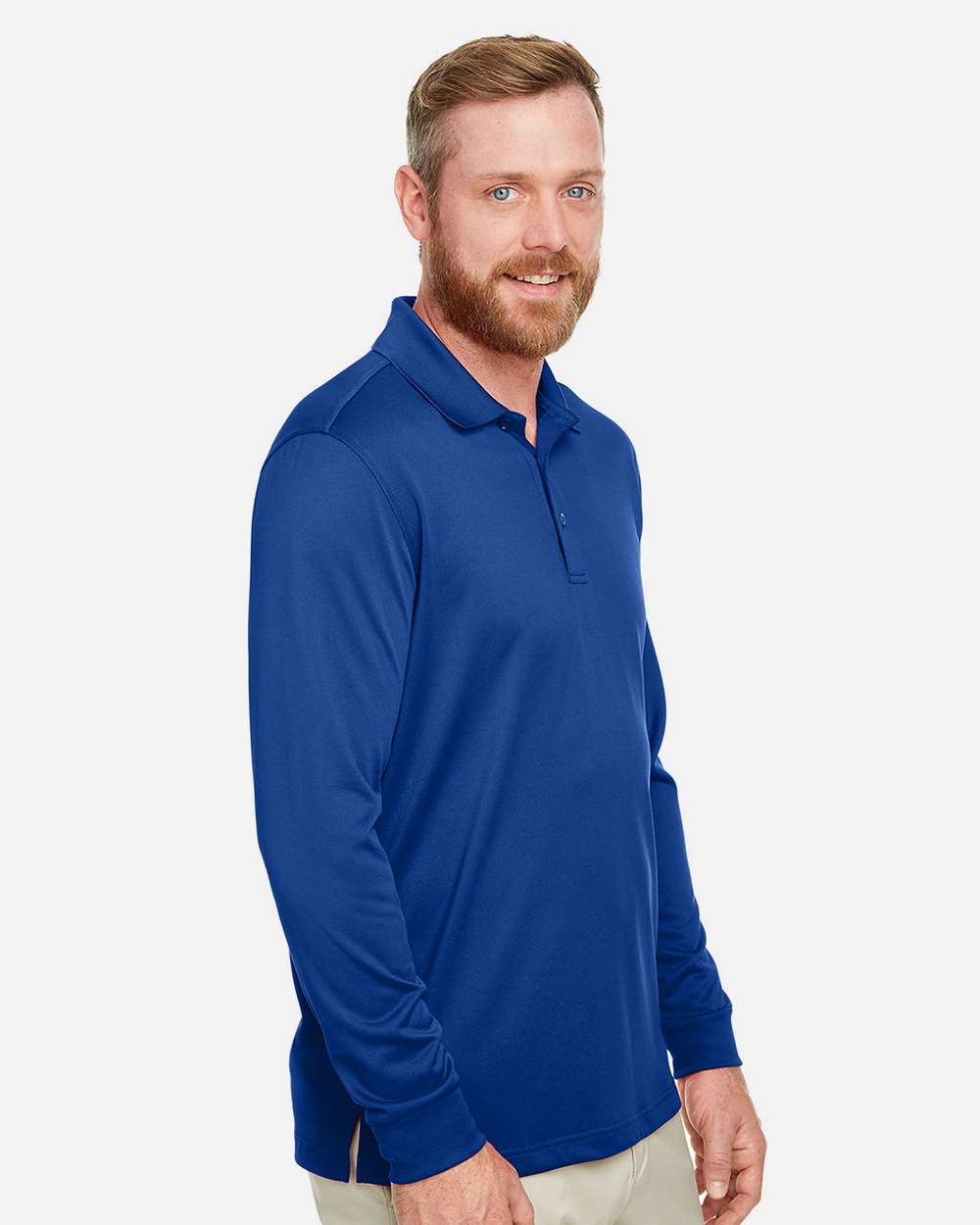 Harriton Men's Advantage Snag Protection Plus IL Long Sleeve Polo - M348L True Royal