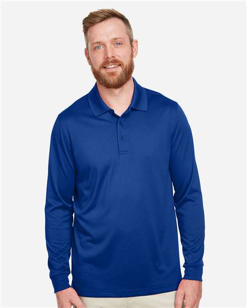 Harriton Men's Tall Advantage Long Sleeve Snag Protection Plus IL Polo - M348LT True Royal