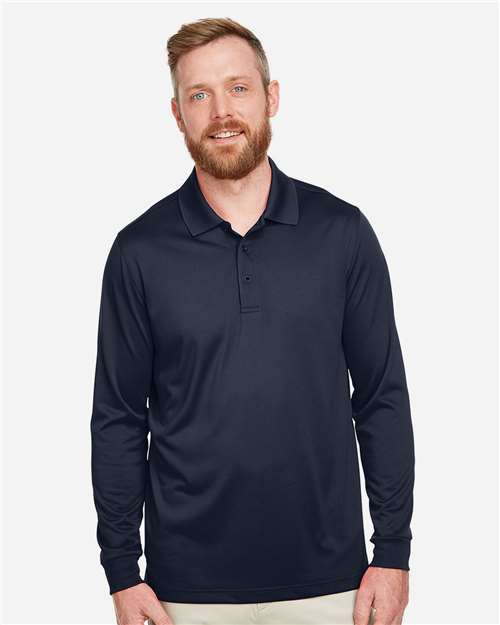 Harriton Men's Tall Advantage Long Sleeve Snag Protection Plus IL Polo - M348LT Dark Navy