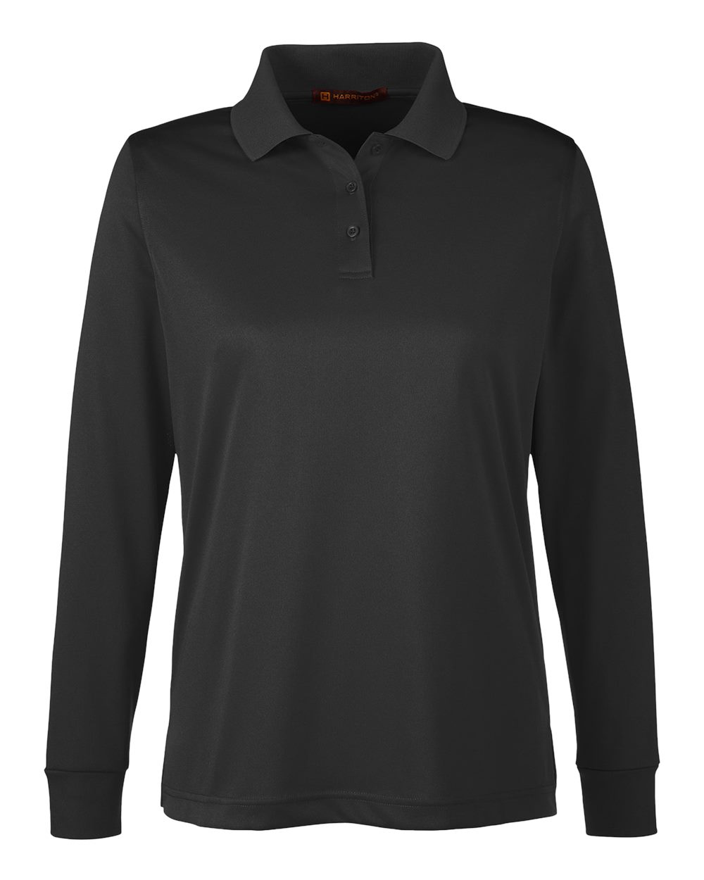 Harriton Women's Advantage Snag Protection Plus IL Long Sleeve Polo - M348LW Black