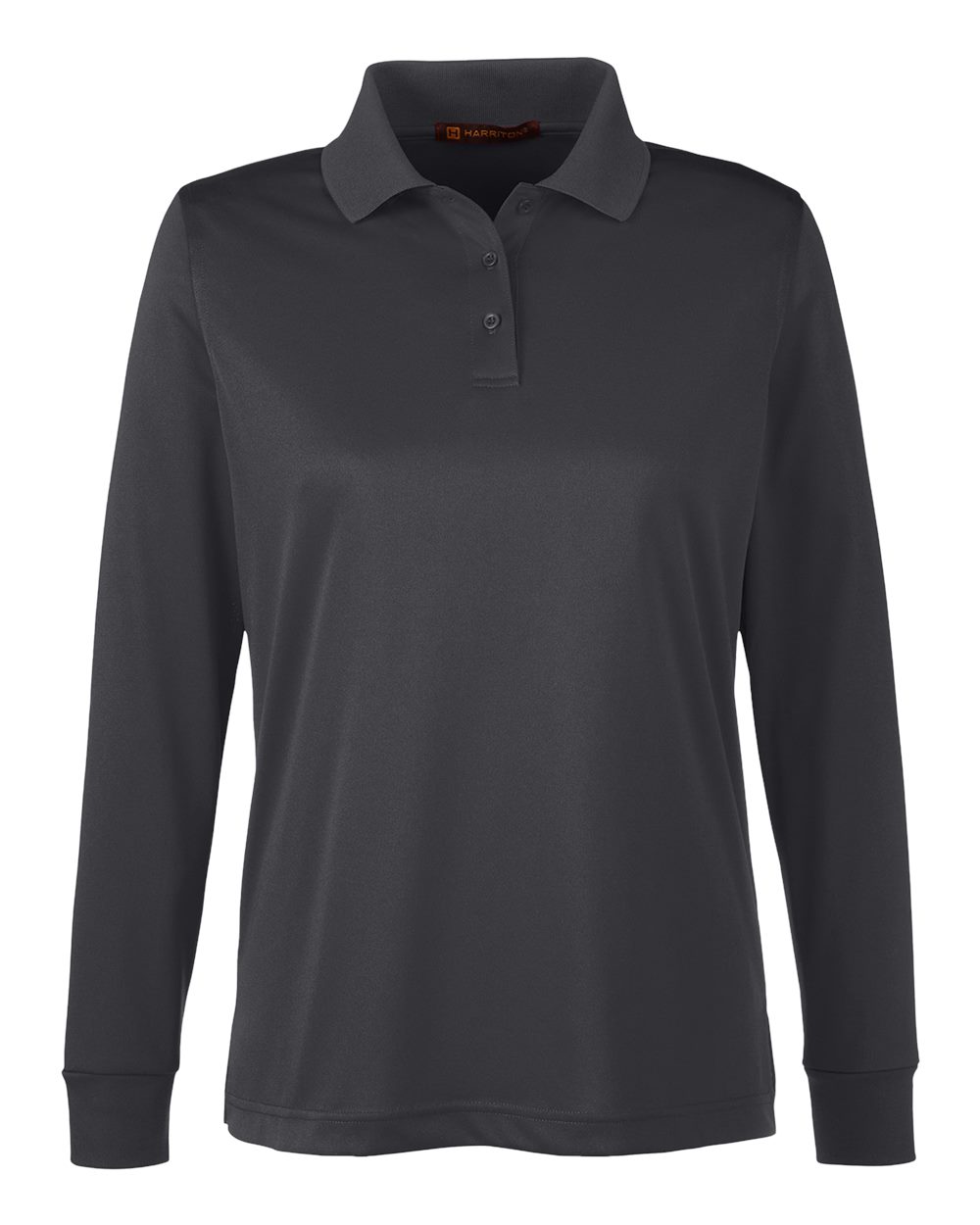 Harriton Women's Advantage Snag Protection Plus IL Long Sleeve Polo - M348LW Dark Charcoal