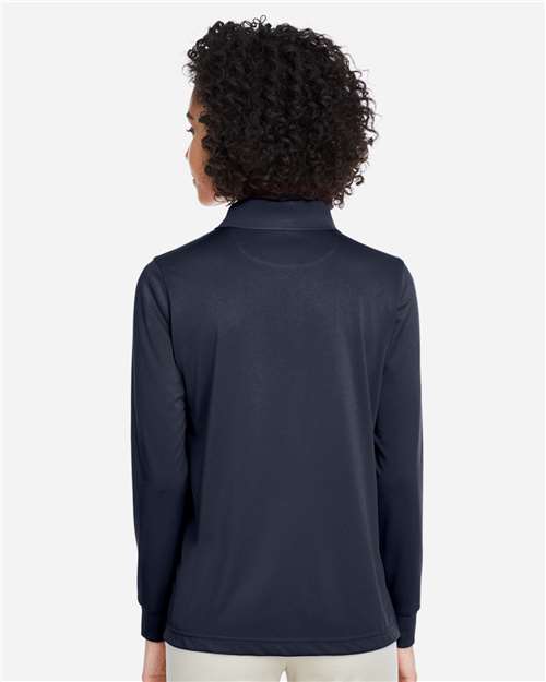 Harriton Women's Advantage Snag Protection Plus IL Long Sleeve Polo - M348LW Dark Navy