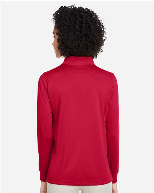 Harriton Women's Advantage Snag Protection Plus IL Long Sleeve Polo - M348LW Red