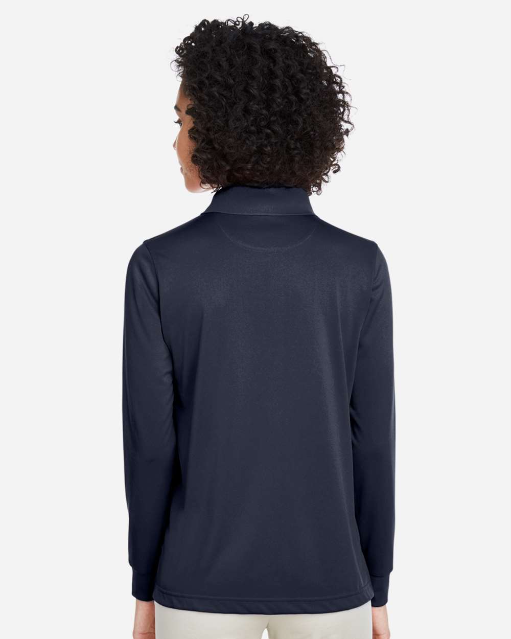 Harriton Women's Advantage Snag Protection Plus IL Long Sleeve Polo - M348LW Dark Navy