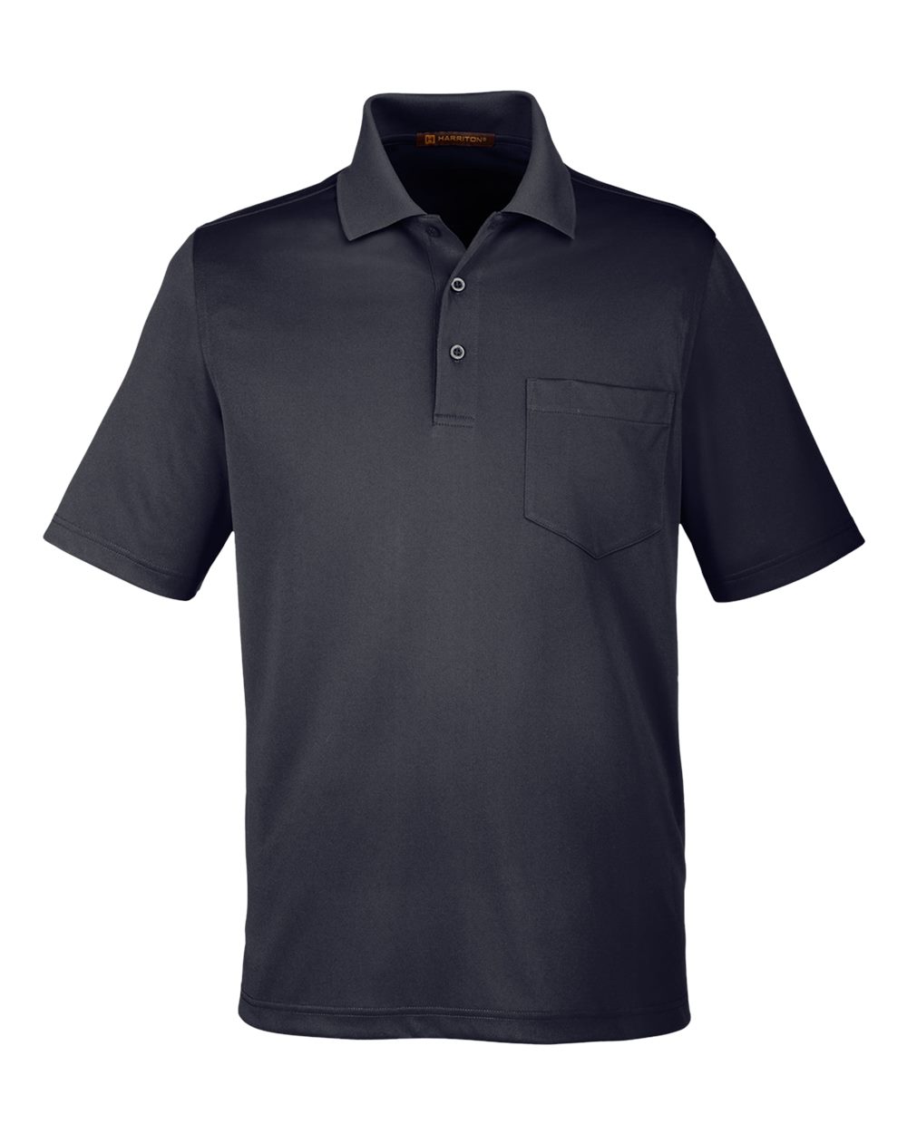 Harriton Men's Advantage Snag Protection Plus IL Pocket Polo - M348P Black