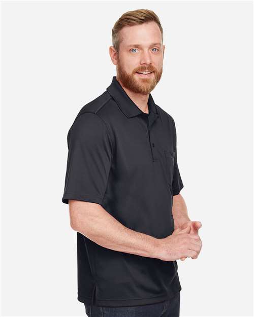 Harriton Men's Advantage Snag Protection Plus IL Pocket Polo - M348P Black