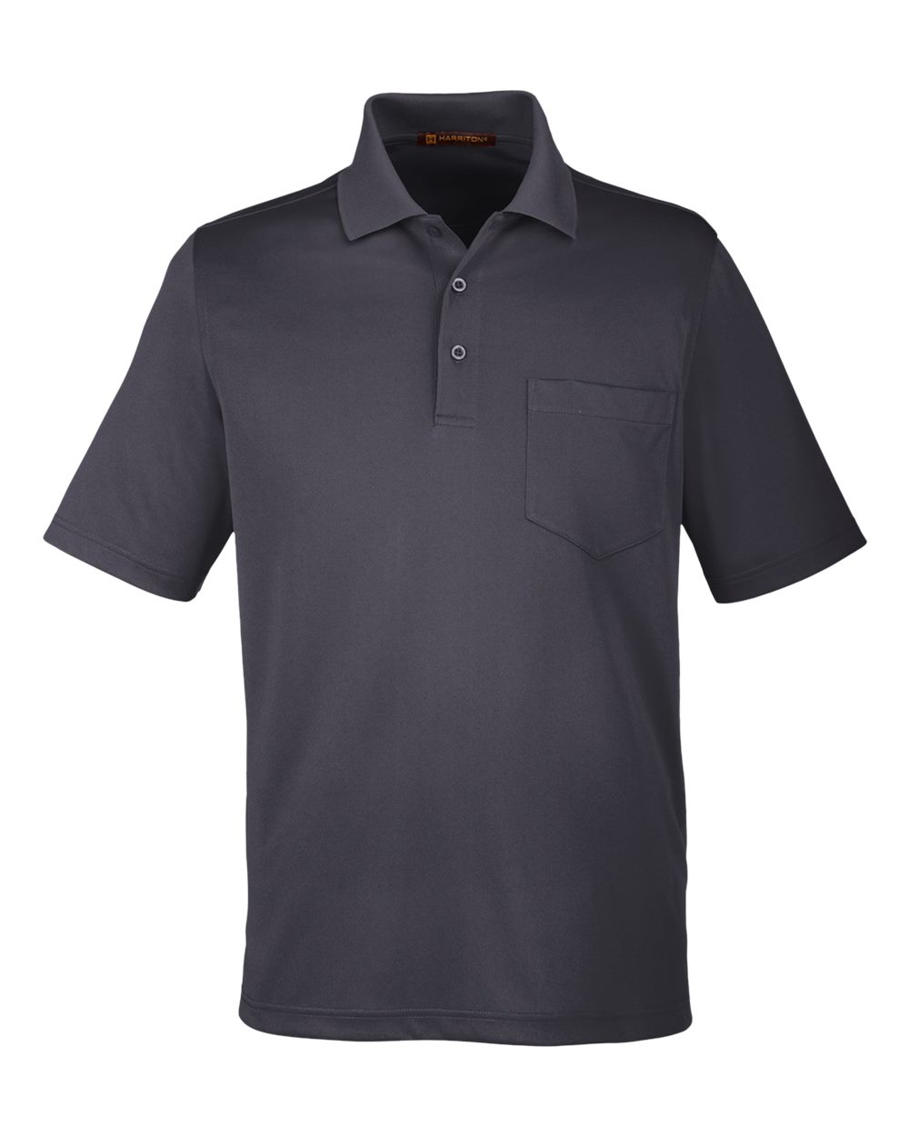 Harriton Men's Advantage Snag Protection Plus IL Pocket Polo - M348P Dark Charcoal