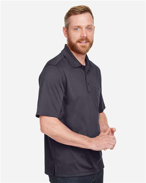 Harriton Men's Advantage Snag Protection Plus IL Pocket Polo - M348P Dark Charcoal