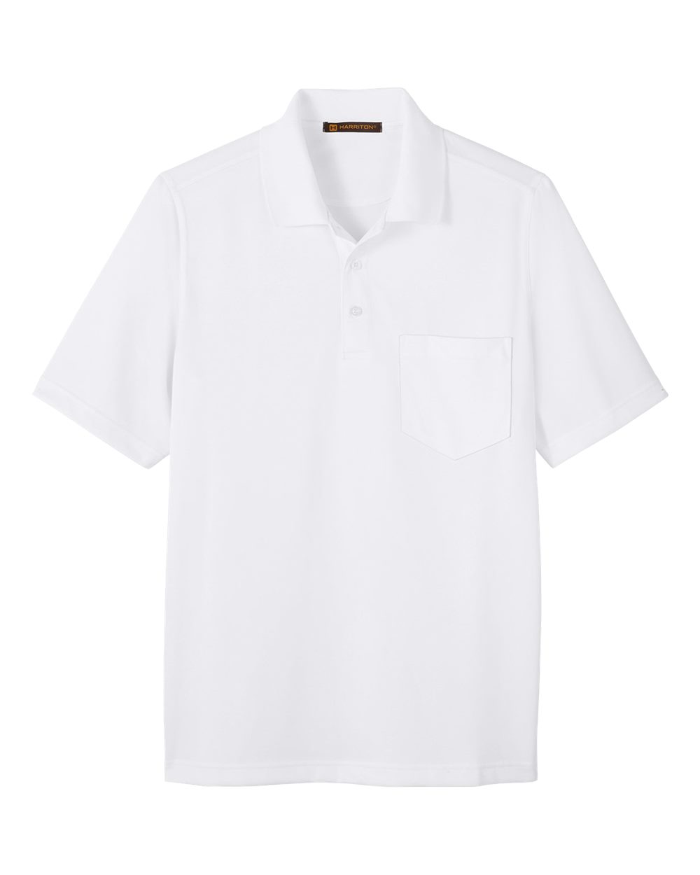 Harriton Men's Advantage Snag Protection Plus IL Pocket Polo - M348P White
