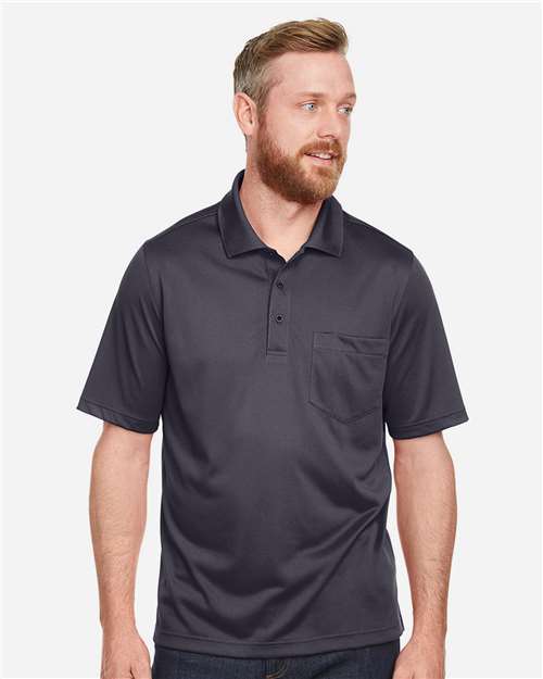 Harriton Men's Advantage Snag Protection Plus IL Pocket Polo - M348P Dark Charcoal