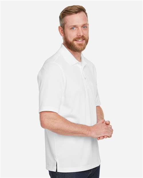 Harriton Men's Advantage Snag Protection Plus IL Pocket Polo - M348P White