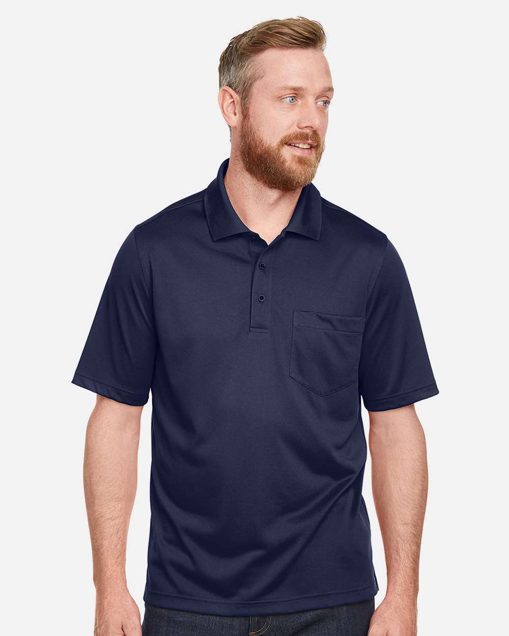 Harriton Men's Advantage Snag Protection Plus IL Pocket Polo - M348P Dark Navy
