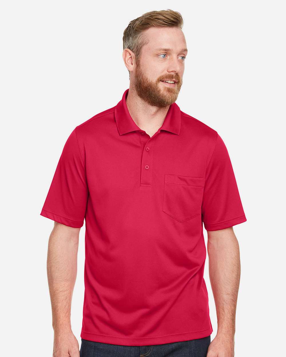Harriton Men's Advantage Snag Protection Plus IL Pocket Polo - M348P Red