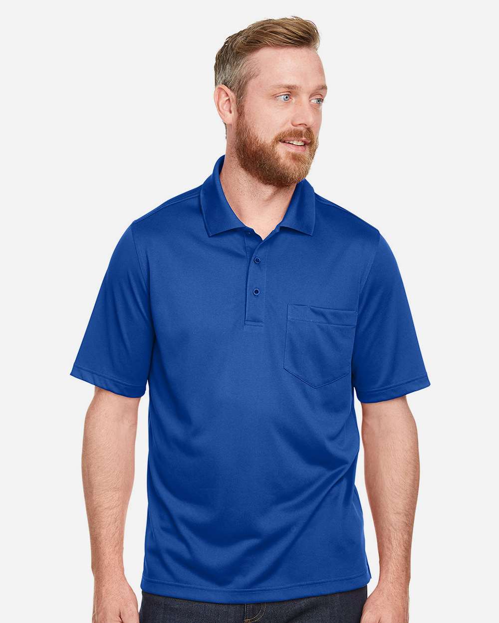 Harriton Men's Advantage Snag Protection Plus IL Pocket Polo - M348P True Royal
