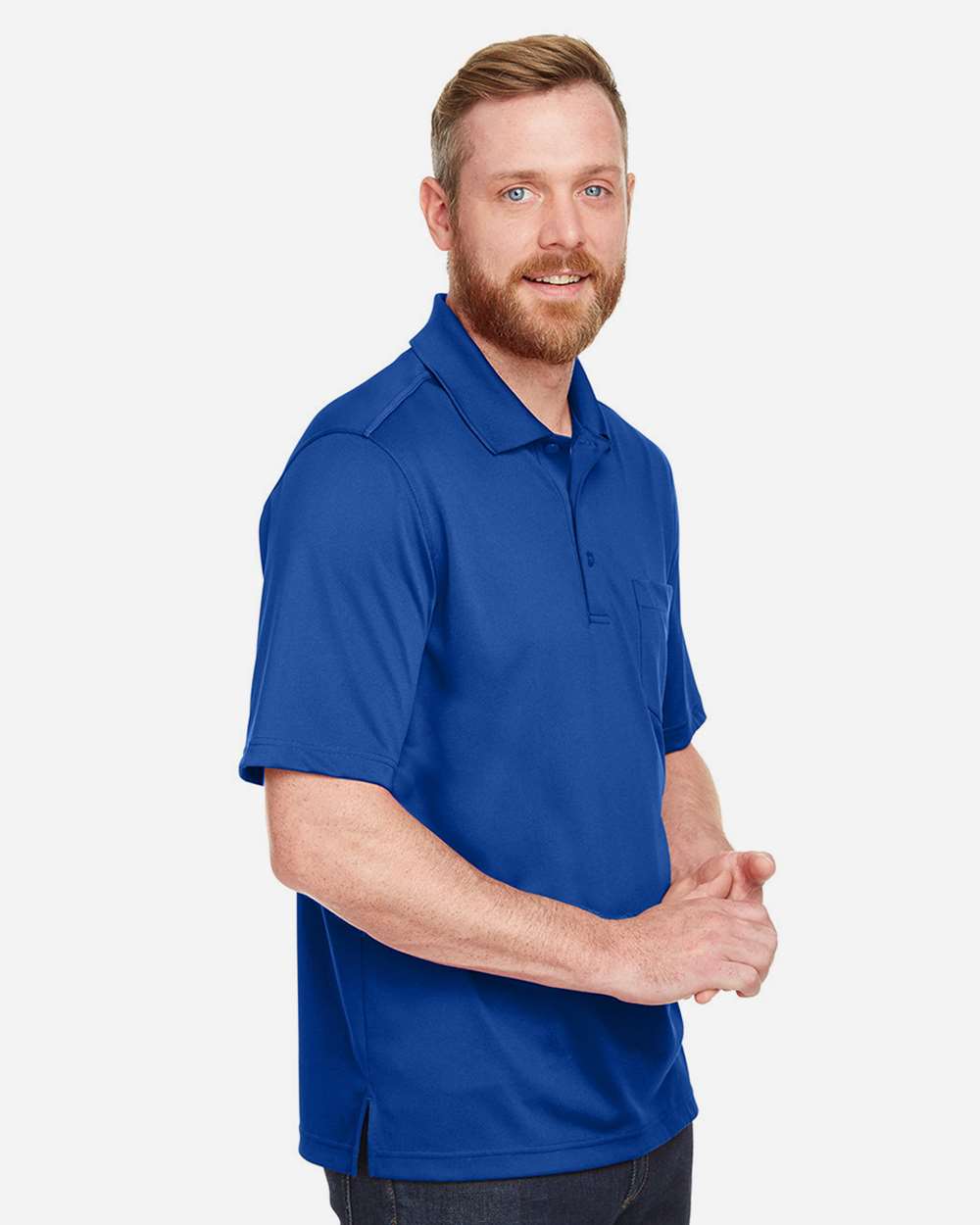 Harriton Men's Advantage Snag Protection Plus IL Pocket Polo - M348P True Royal