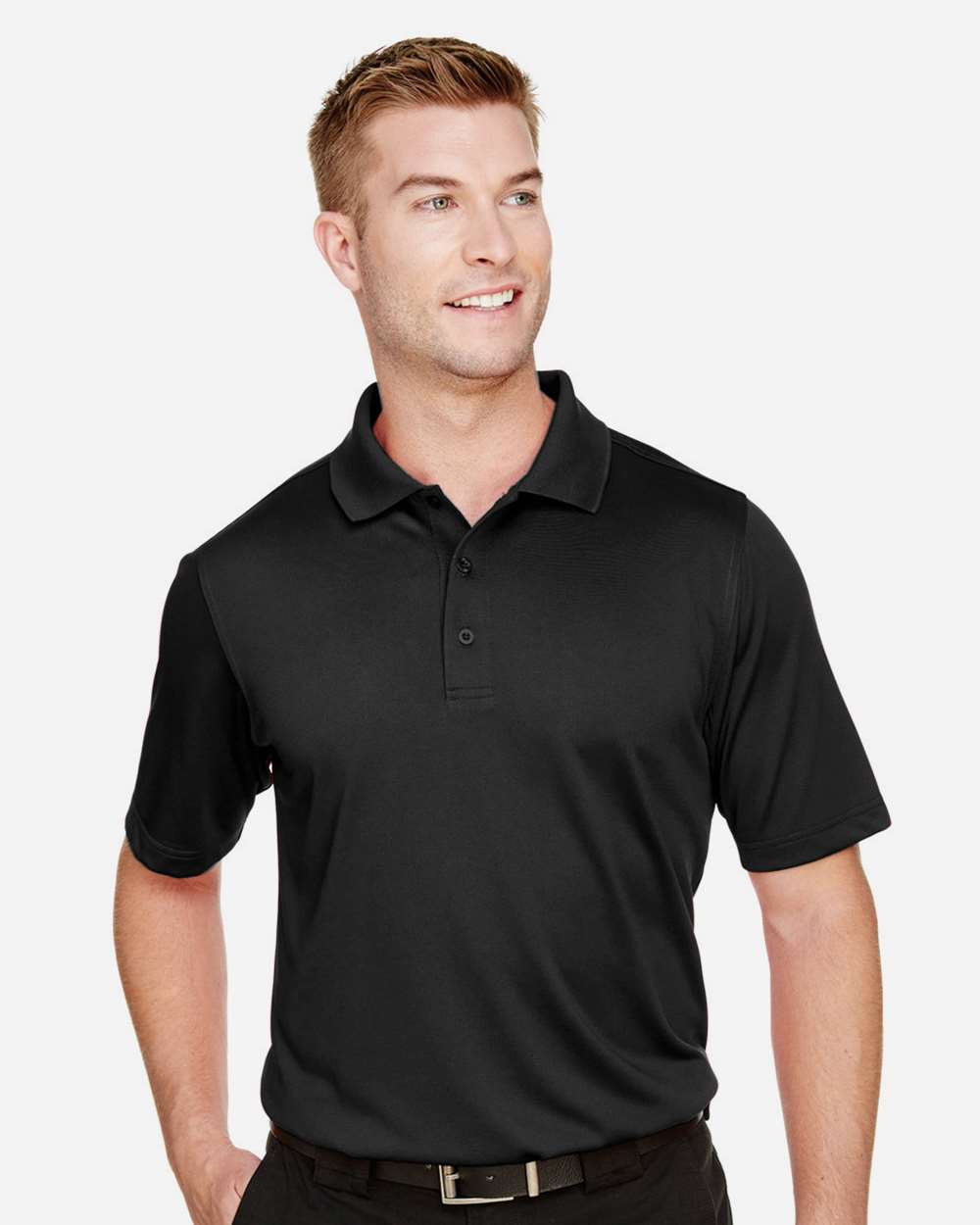 Harriton Men's Tall Advantage Snag Protection Plus IL Polo - M348T Black