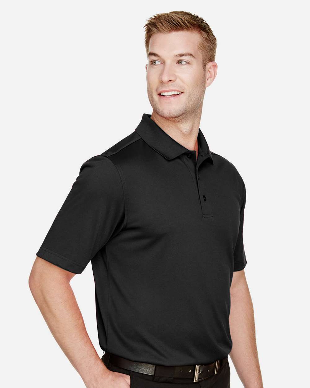 Harriton Men's Tall Advantage Snag Protection Plus IL Polo - M348T Black