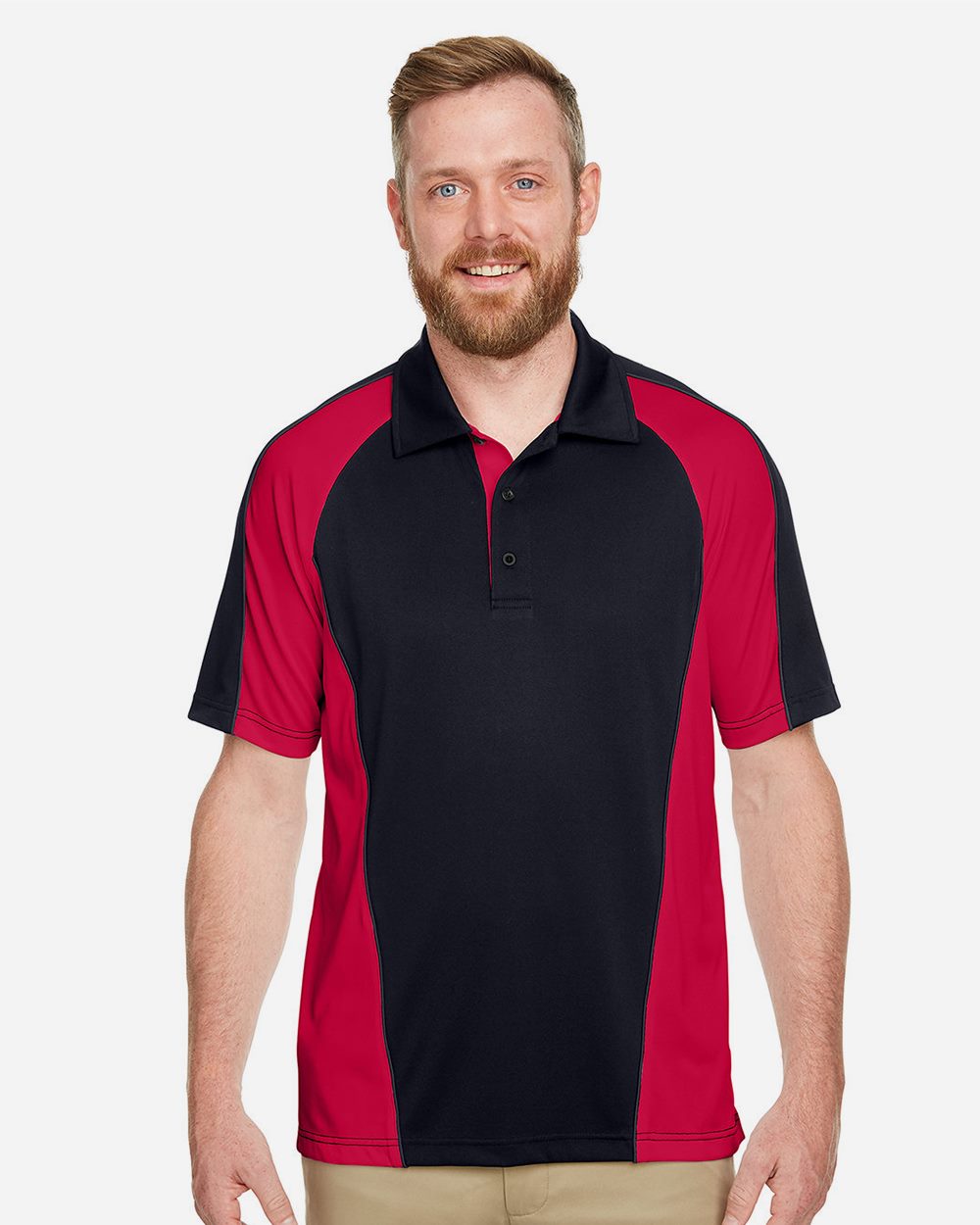 Harriton Men's Advantage Snag Protection Plus IL Colorblock Polo - M385