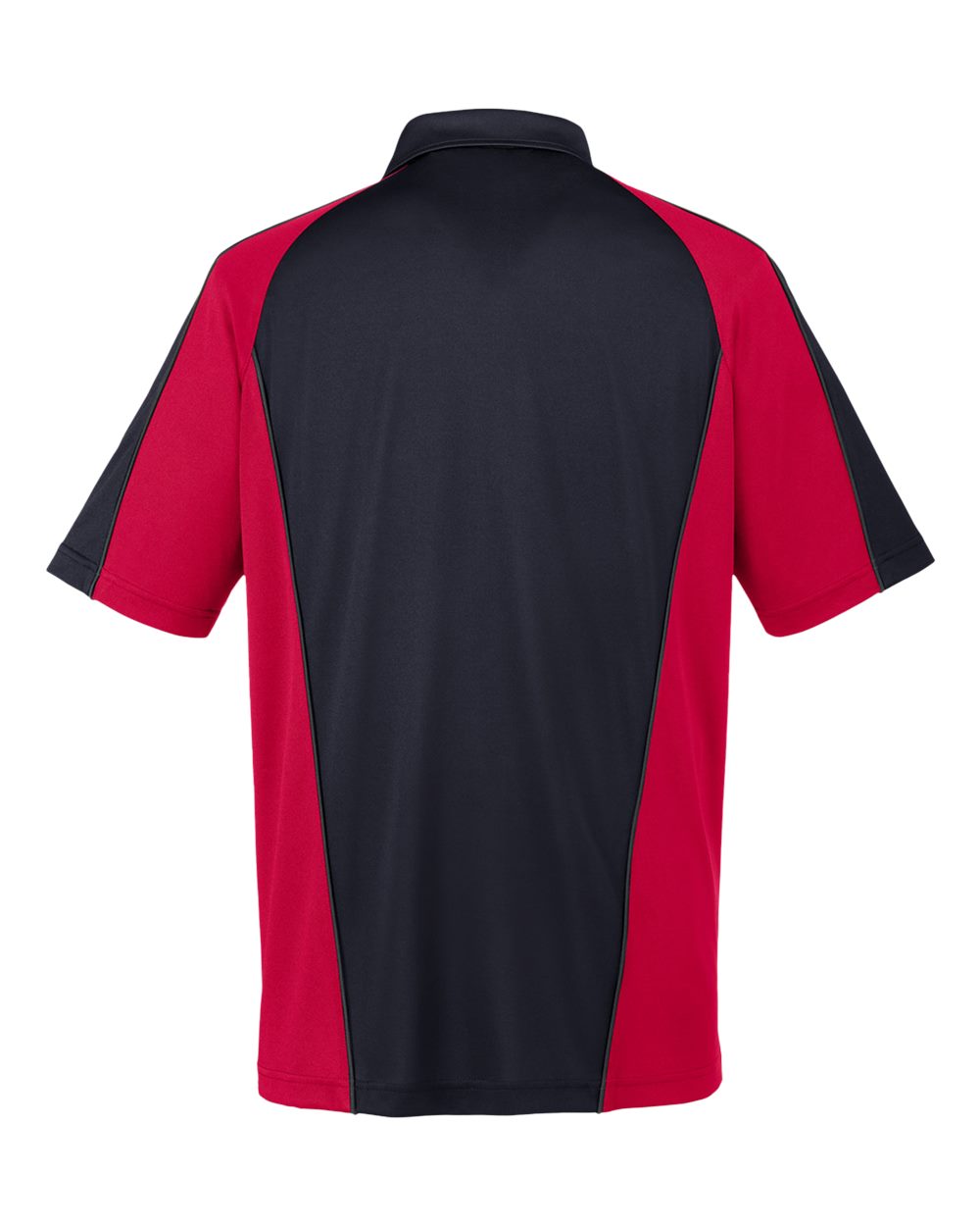 Harriton Men's Advantage Snag Protection Plus IL Colorblock Polo - M385 Black- Red- Dark Charcoal