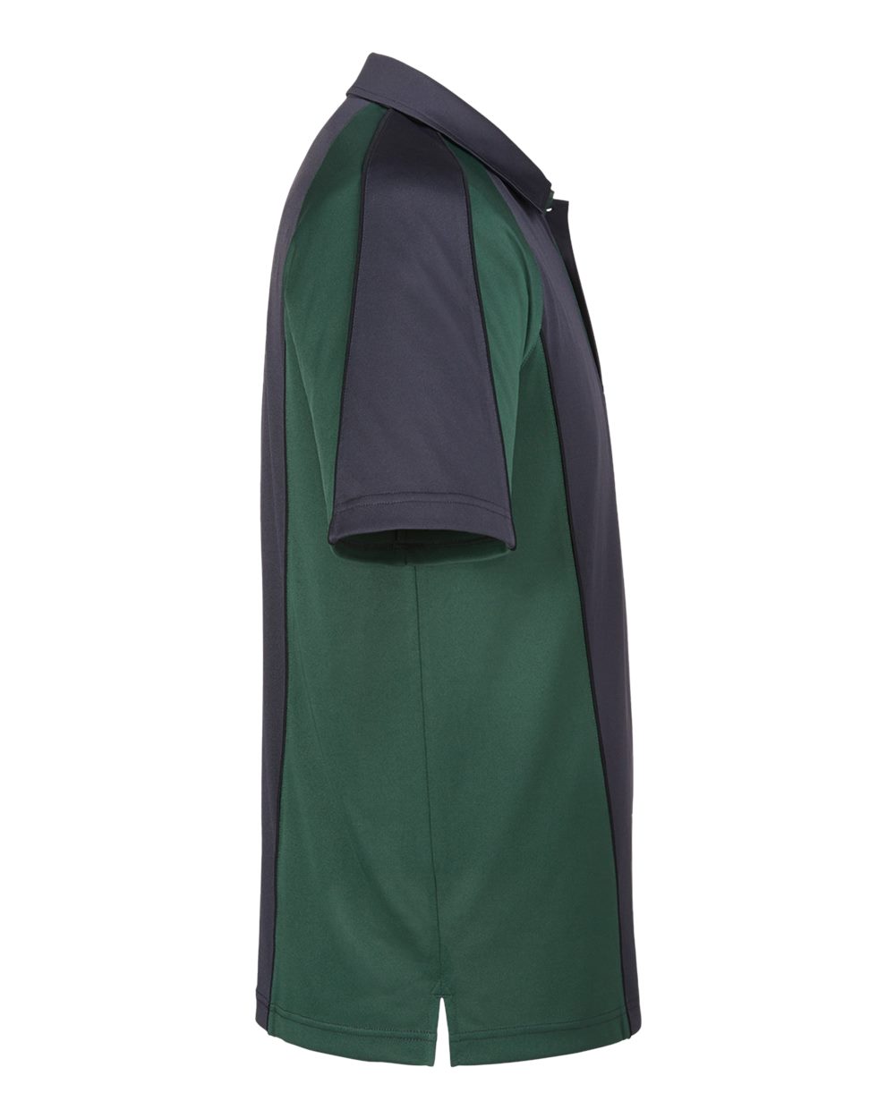 Harriton Men's Advantage Snag Protection Plus IL Colorblock Polo - M385 Dark Charcoal- Dark Green- Black