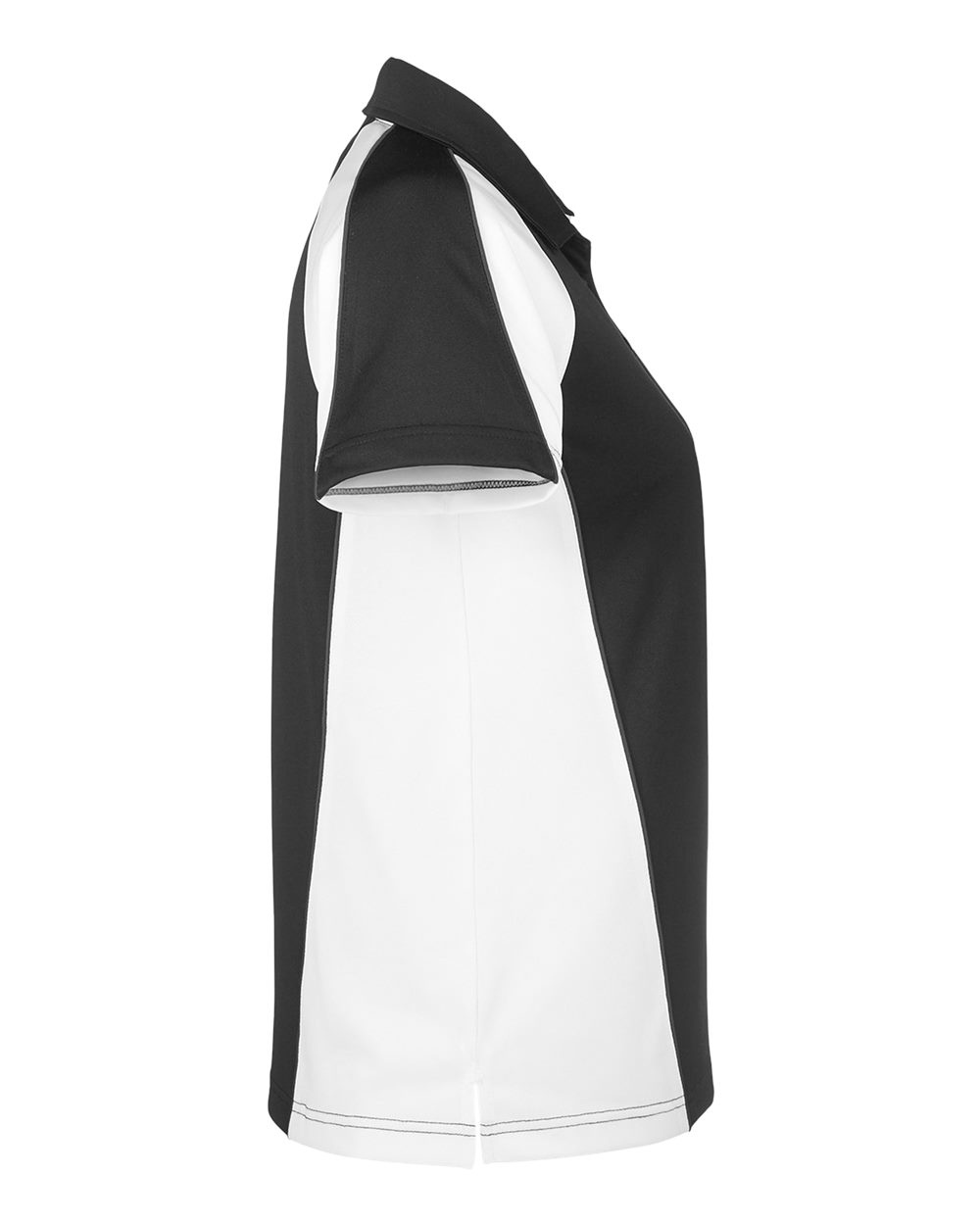 Harriton Women's Advantage Snag Protection Plus IL Colorblock Polo - M385W Black- White- Dark Charcoal