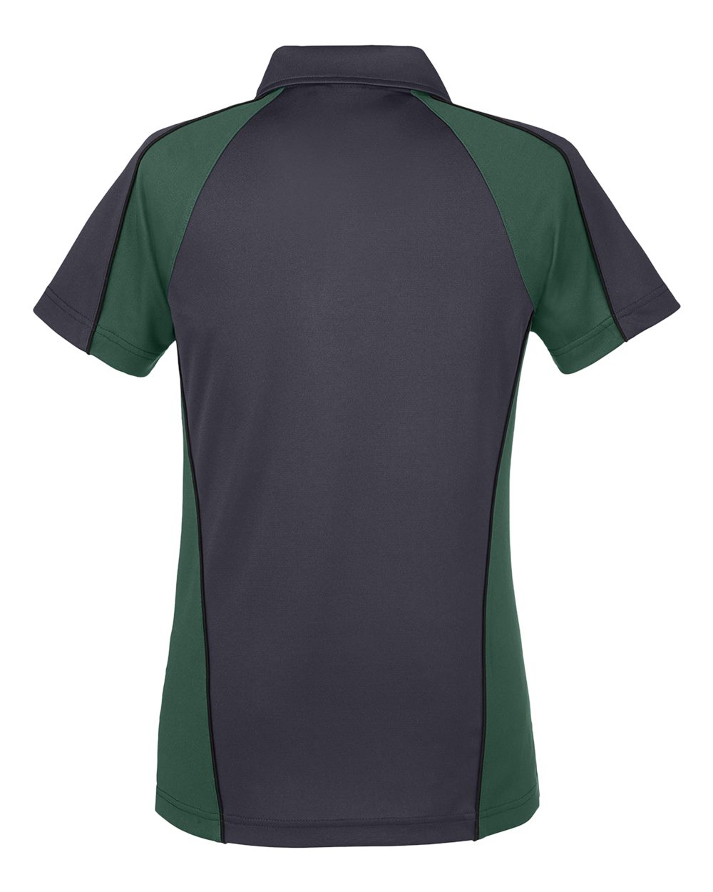 Harriton Women's Advantage Snag Protection Plus IL Colorblock Polo - M385W Dark Charcoal- Dark Green- Black