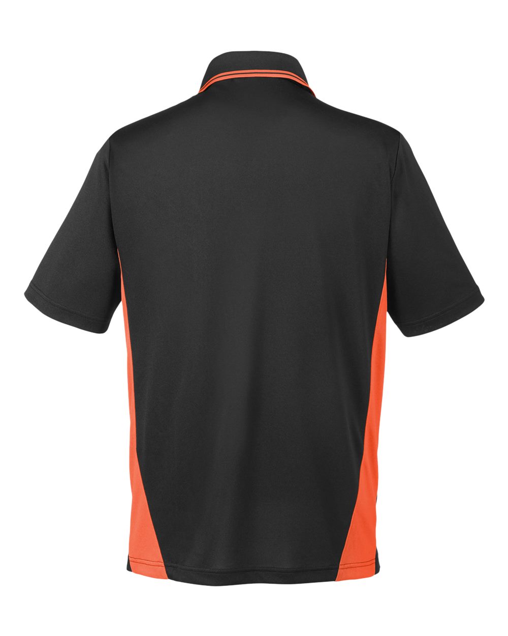 Harriton Men's Flash Snag Protection Plus IL Colorblock Polo - M386 Black- Team Orange