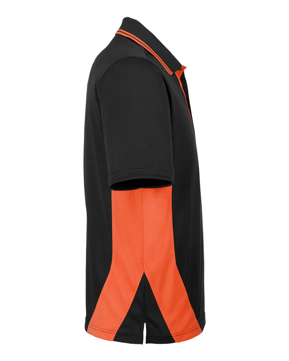 Harriton Men's Flash Snag Protection Plus IL Colorblock Polo - M386 Black- Team Orange