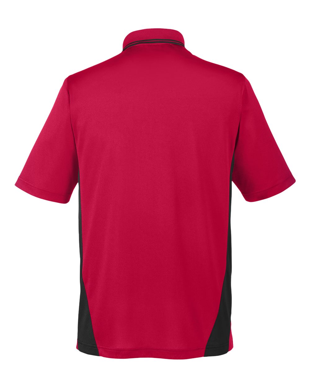 Harriton Men's Flash Snag Protection Plus IL Colorblock Polo - M386 Red- Black