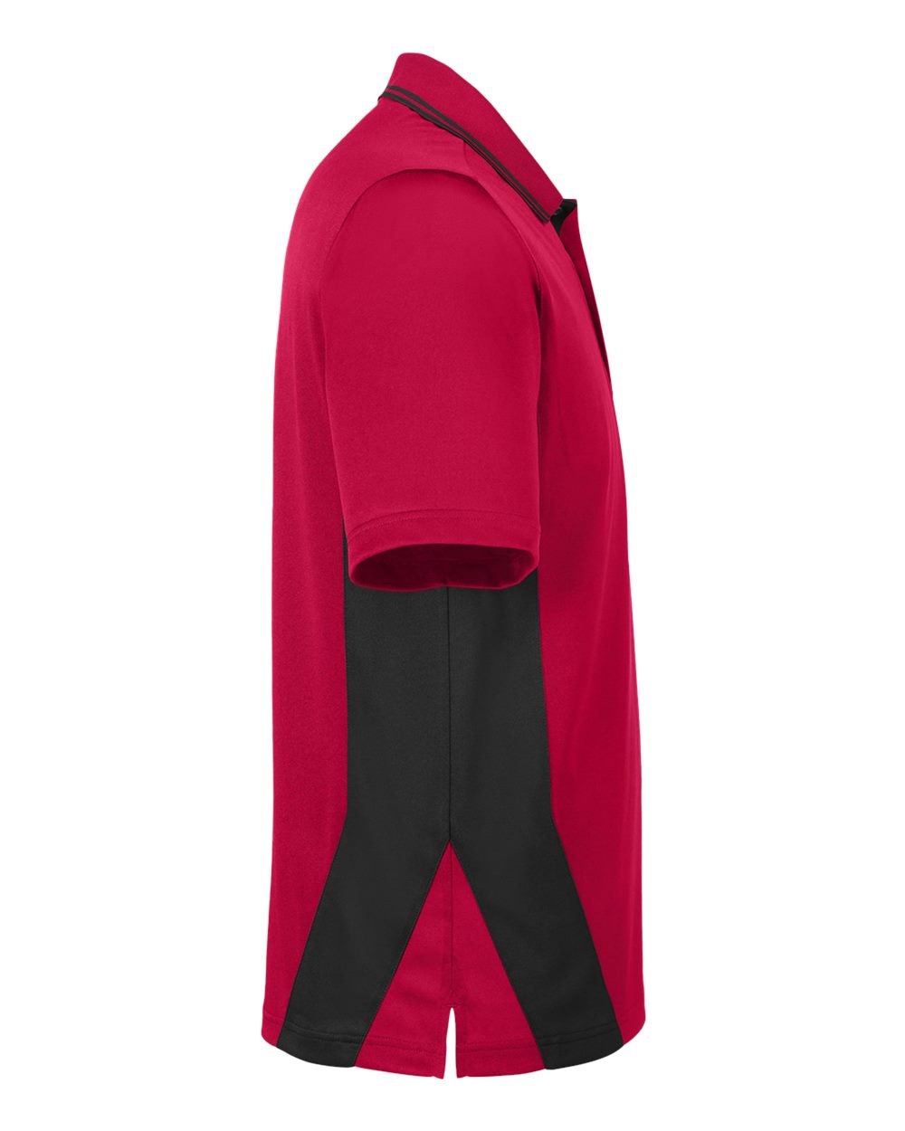 Harriton Men's Flash Snag Protection Plus IL Colorblock Polo - M386 Red- Black