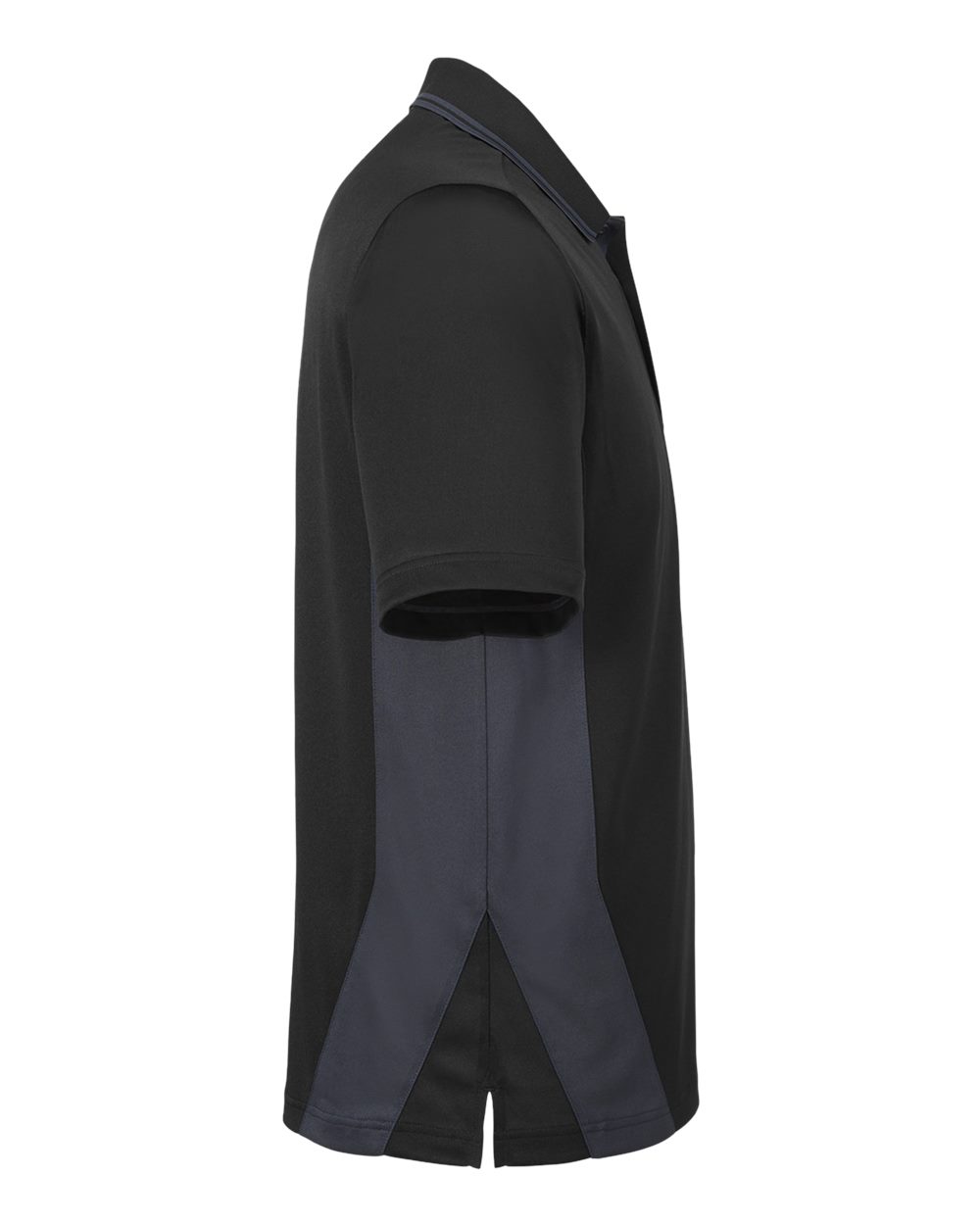 Harriton Men's Flash Snag Protection Plus IL Colorblock Polo - M386 Black- Dark Charcoal