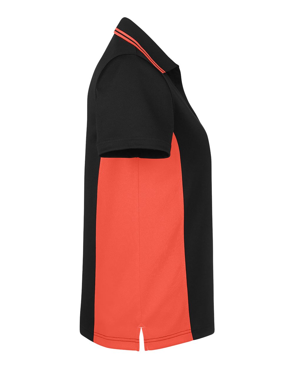 Harriton Women's Flash Snag Protection Plus IL Colorblock Polo - M386W Black- Team Orange