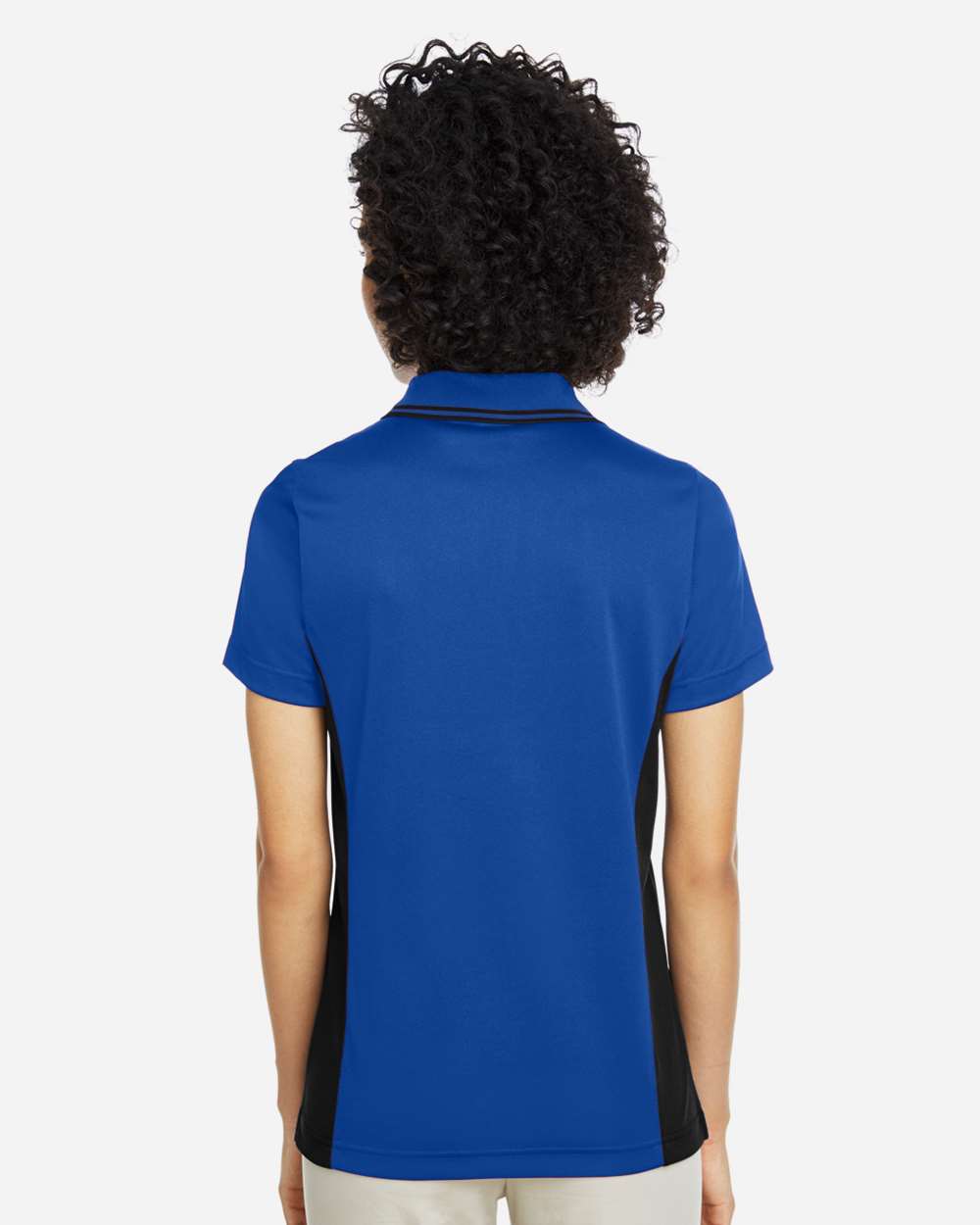 Harriton Women's Flash Snag Protection Plus IL Colorblock Polo - M386W True Royal- Black