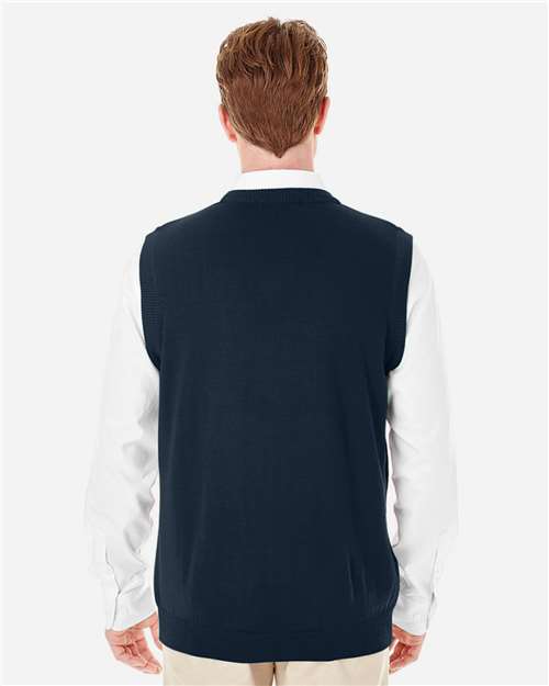 Harriton Men's Pilbloc™ V-Neck Sweater Vest - M415 Dark Navy