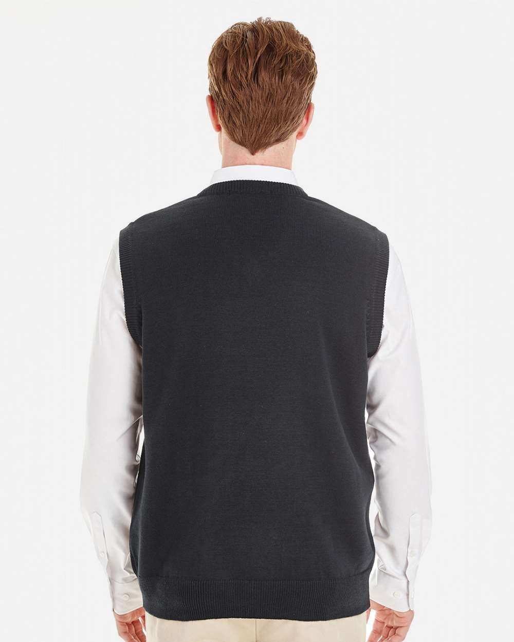 Harriton Men's Pilbloc™ V-Neck Sweater Vest - M415 Black