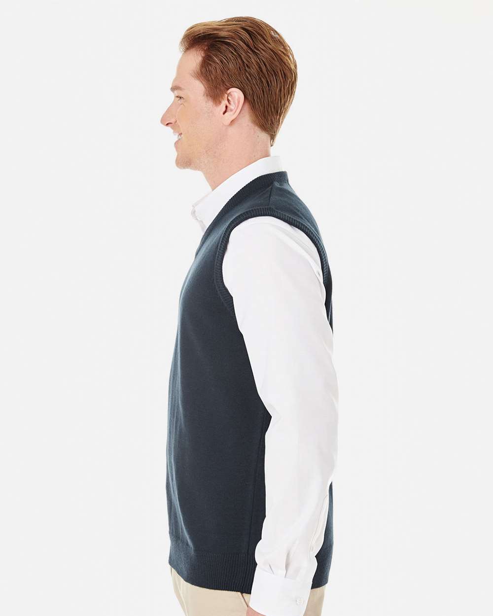 Harriton Men's Pilbloc™ V-Neck Sweater Vest - M415 Dark Navy